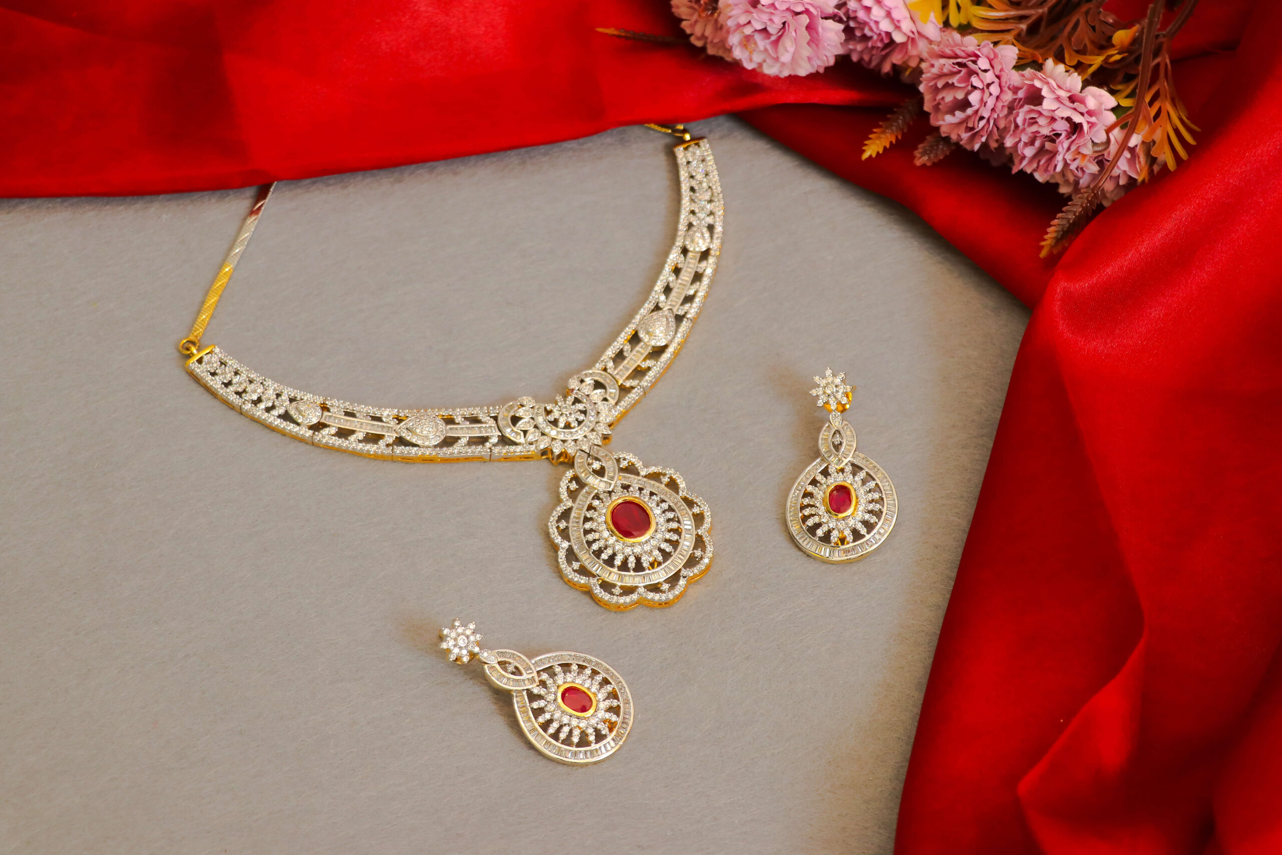 Gold Necklace Tanishq Ruby Jewellery Tanishq Simple Necklace