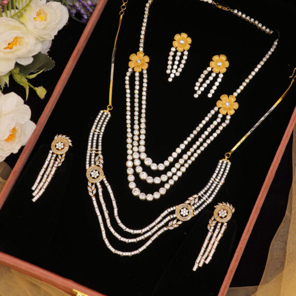 Timeless Elegance White Party Jewellery Set for Rent - Sparkle in Style!
